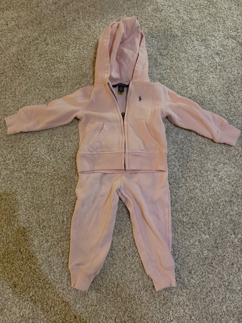 Polo by Ralph Lauren Light Pink Zip Hoodie